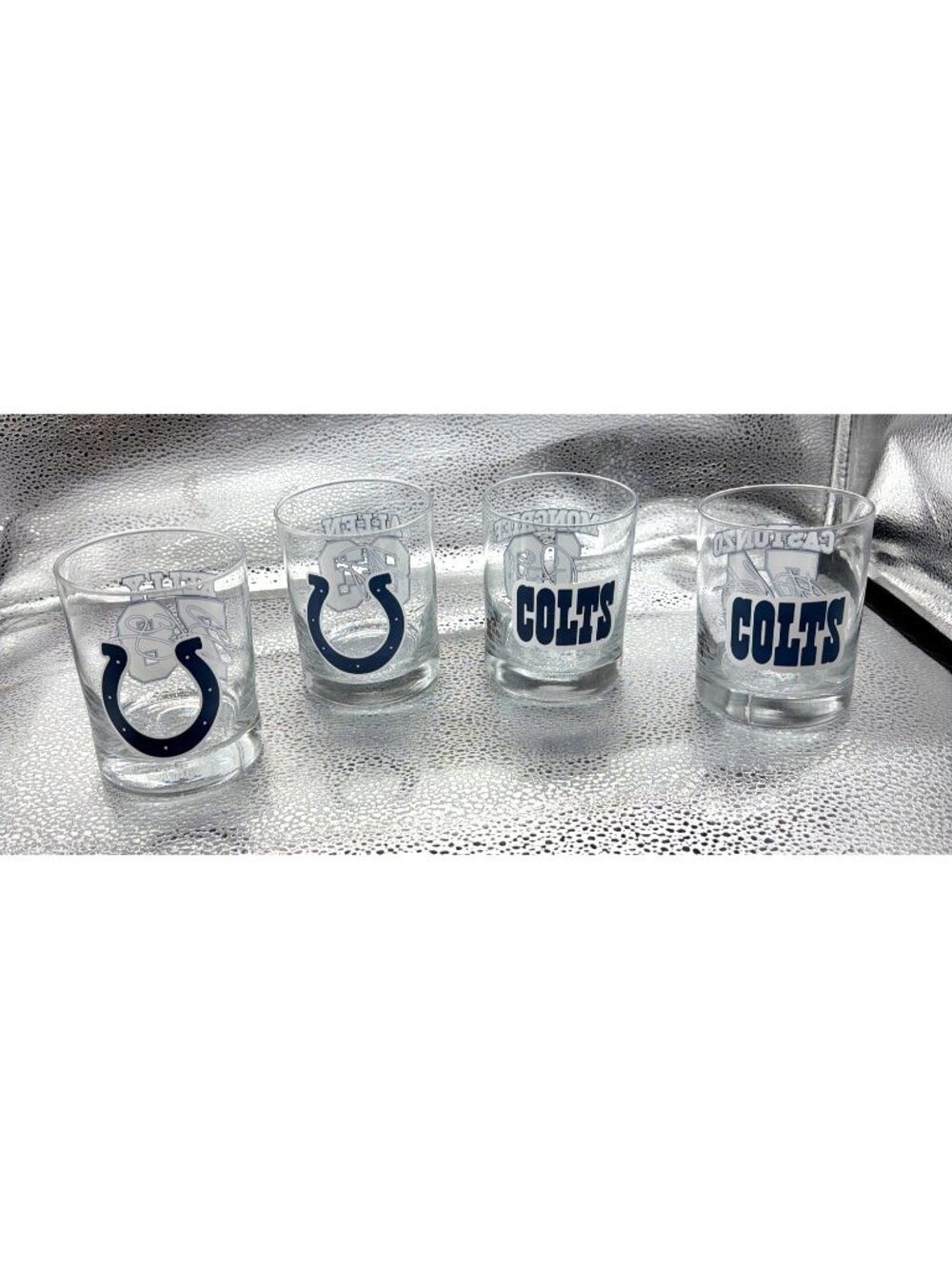 Indianapolis Colts 14 Oz Team Logo Executive Style Drinking Glass Set Of 4